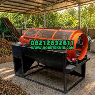 Mesin Pengayak Sampah Organik Rotary Ayakan Kompos