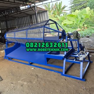 Mesin Pengayak Kompos Rotary 4 Meter Ayakan Kompos